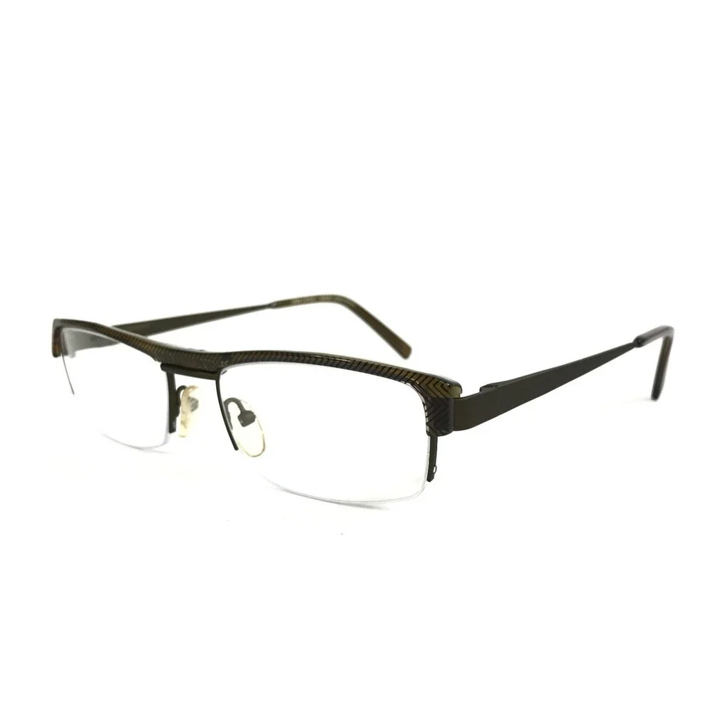 Jean Lafont Eyeglasses Frames BARYTON 427 Brown Rectangle Half Rim 55-19-144